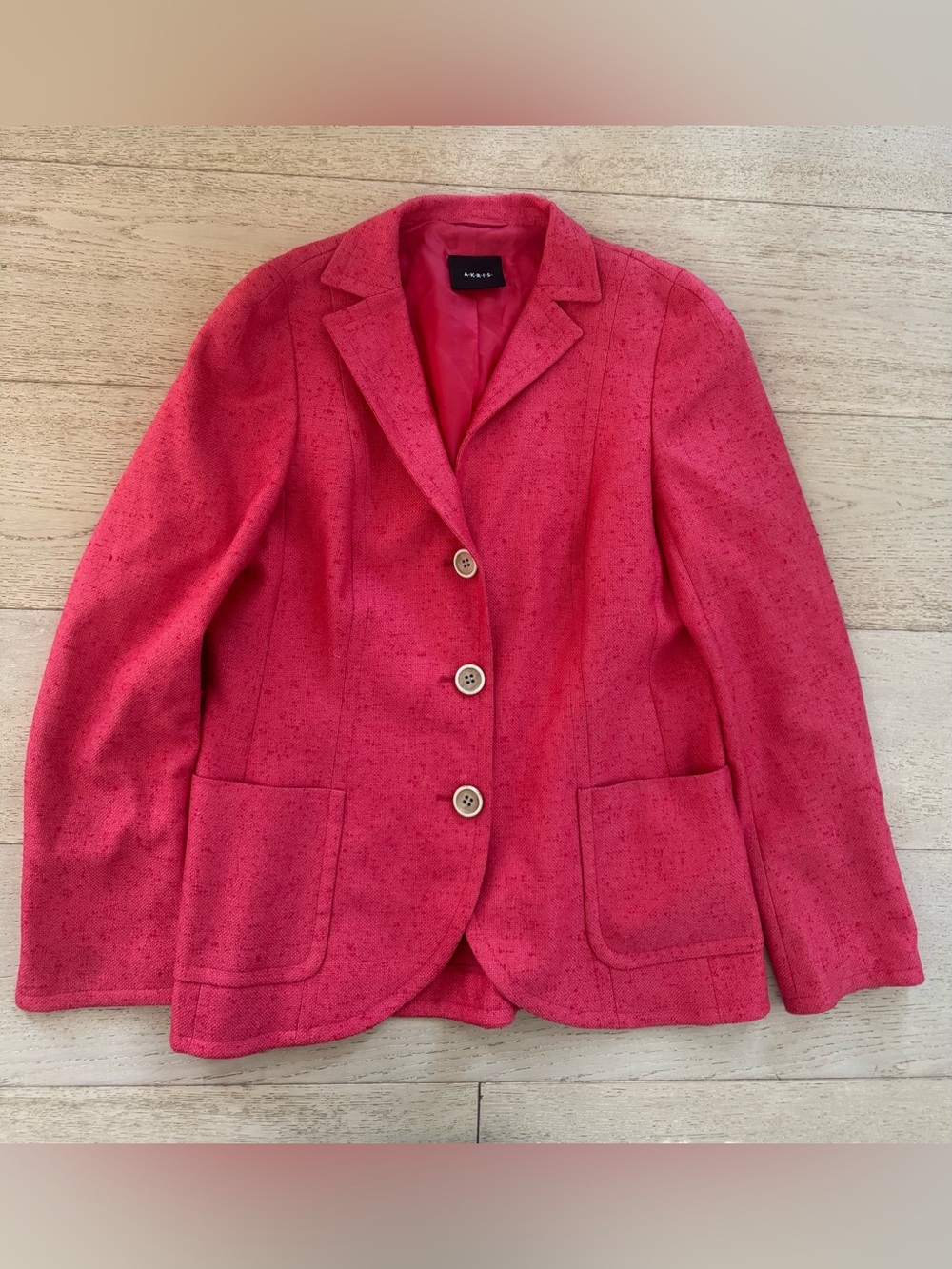Akris Punto wool cashmere 3 button blazer